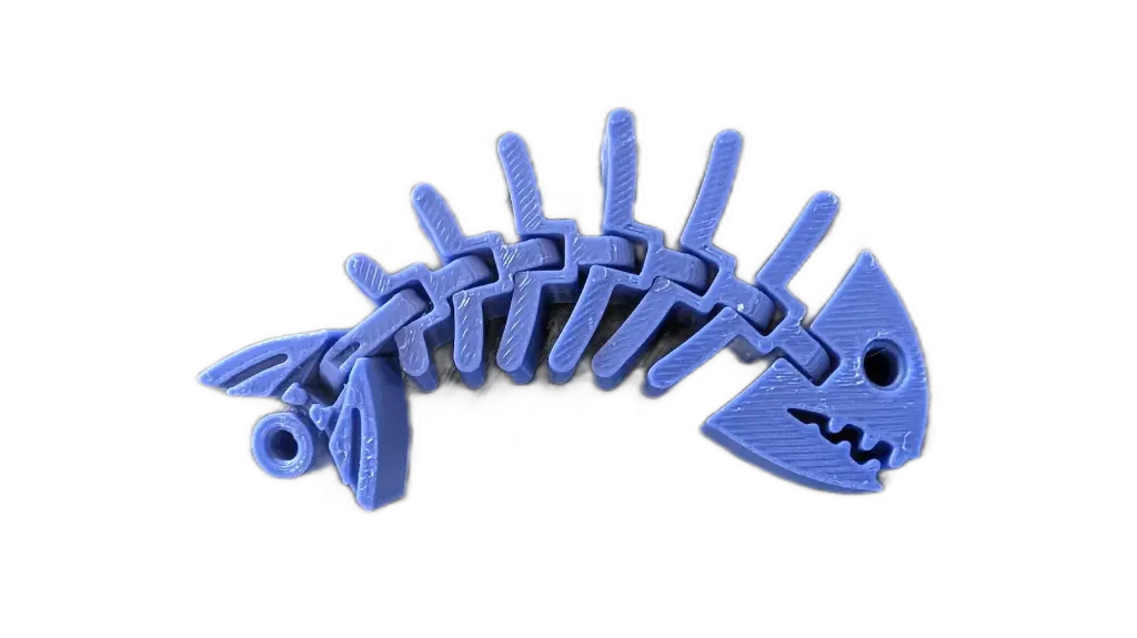 Articulated Fish Keyring (Red)